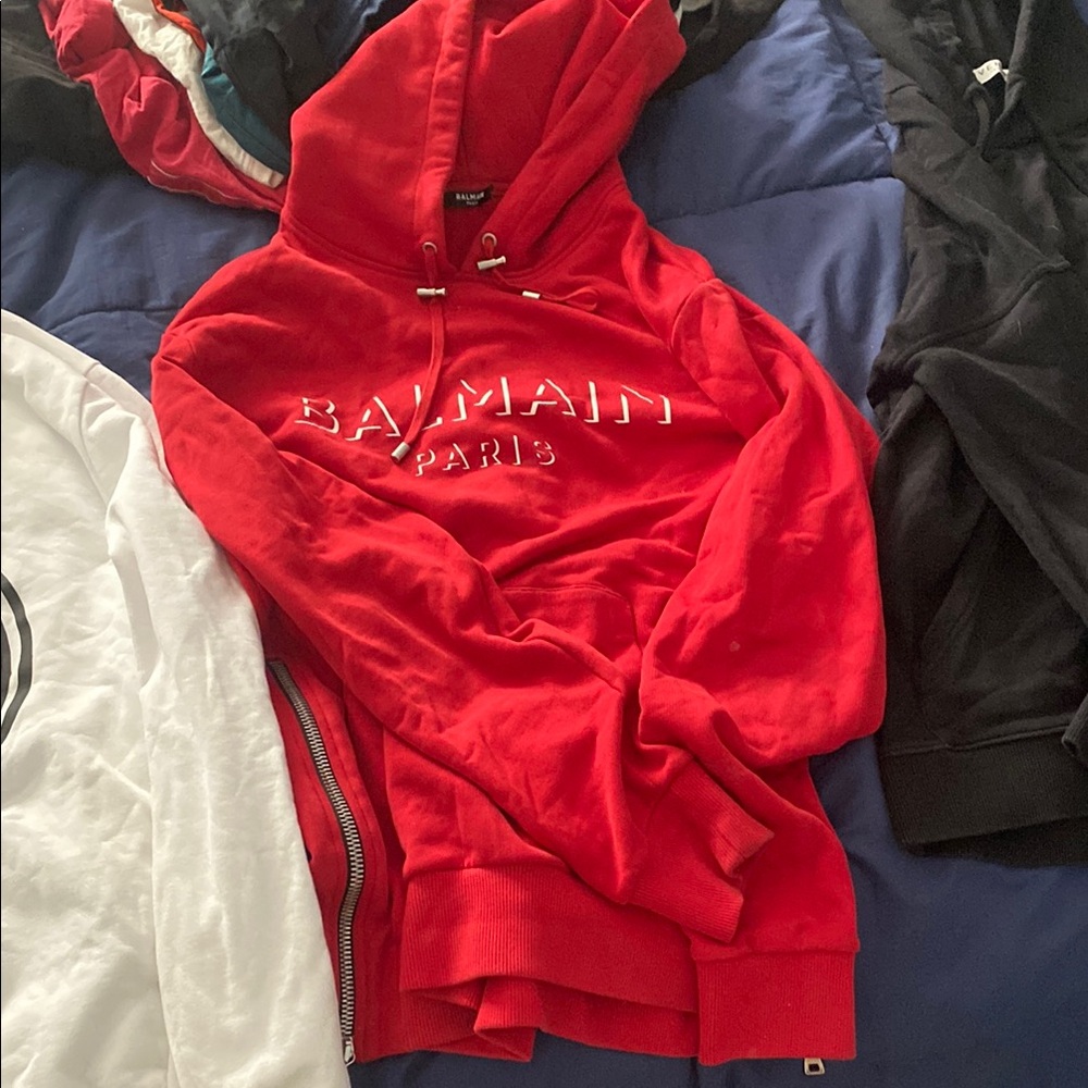 Balmain Vibrant Red Hoodie